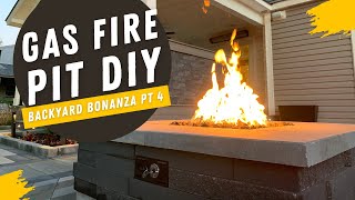 How To Build A DIY Gas Fire Pit From Start To Finish  Backyard Bonanza PT 4 [upl. by Ceevah]