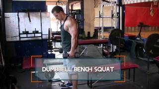 Dumbbell Bench Squat  How to do Dumbbell Bench Squats [upl. by Roberts249]