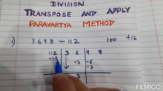 Vedic Maths part 36 Division Transpose and Apply [upl. by Samul]