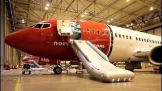 Norwegian Air Shuttle  evacuation slide operation B737800 [upl. by Chaddy]