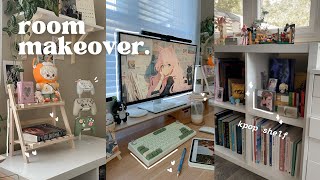 aesthetic amp cozy room makeover 🎀 desk setup kpop shelf unboxing controller  desk accessories 🎮🎧 [upl. by Pirzada]