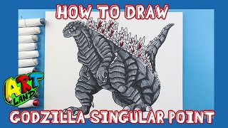 How to Draw GODZILLA SINGULAR POINT [upl. by Nadab]