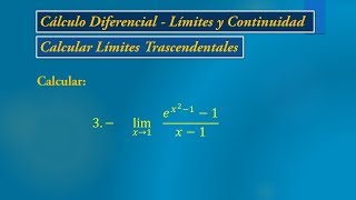 Limites Trascendentales  Ejemplo 3 [upl. by Jurkoic]