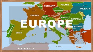 European Map Countries Capitals and National Flags with Photos Learn Geography 01 [upl. by Baun177]