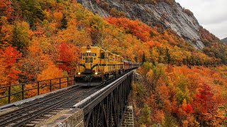 Fall Foliage in the Notch  Conway Scenic Railroad Notch Train [upl. by Ledif]