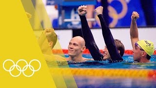 Australia win Mens 4x200m freestyle relay gold  Sydney 2000 [upl. by Ahsikyt353]