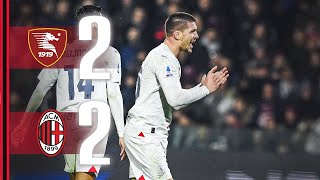 Jović salvages a point at the death  Salernitana 22 AC Milan  Highlights Serie A [upl. by Ahtennek]