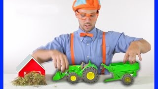 Tractors for Children  Blippi Toys  TRACTOR SONG [upl. by Airemaj851]