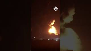 Massive explosions seen in northern Gaza [upl. by Guido117]