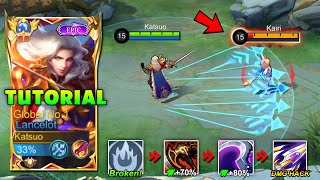 TUTORIAL LANCELOT NEW ATTACK DAMAGE BUILD AND EMBLEM 2024 LANCELOT BEST BUILD FOR RANK GAME [upl. by Suiramad]