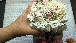 Altered glass jars for storing my paper flowers [upl. by Wampler]