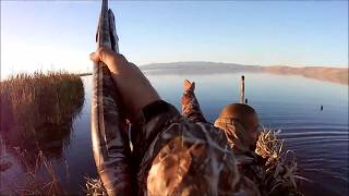 tulelake lake refuge duck hunt waterfowl in opening week 2018 40 action cam with movie maker 1080 [upl. by Josephine]