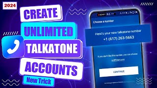 How To Create Talkatone Account 2024  Talkatone Sign Up Problem Fixed  NEW METHOD 2024 [upl. by Anelra552]