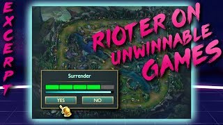 Rioter talks about unwinnable League games  Hotline League Excerpt [upl. by Emilee]