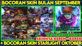 BOCORAN SKIN YANG AKAN RILIS DIBULAN SEPTEMBER  SKIN STARLIGHT OKTOBER 2020 [upl. by Trinette]