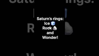 Saturn’s rings Ice rock and Wonder  universe facts [upl. by Lenhard]