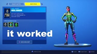 So I tried unlocking Rainbow Skull Ranger using a Fortnite GLITCH and got this [upl. by Esina998]