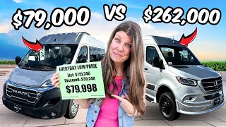 Cheapest Van vs Most Expensive Van in 2024 Class B Camper Vans [upl. by Lehman]