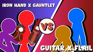 SDS 2v2 FIGHT ANIMATION Iron Hand x Gauntlet VS Guitar x Flail [upl. by Crowell248]