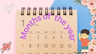 months of the year  months song  kids song  calender  pixel kids play and learn [upl. by Anem]