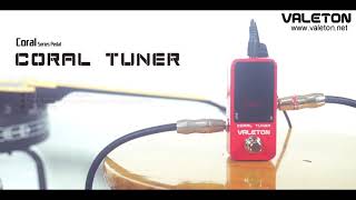 Valeton Coral Tuner  Pedal Demo [upl. by Adlen]