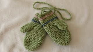 How to crochet EASY childrens mittens for beginners [upl. by Normac]