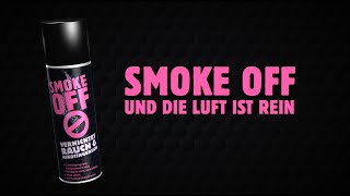 Das neue SMOKE OFF 🚫 Spray vernichtet Rauch und Nikotingeruch zuverlässig [upl. by Sllew]