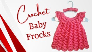 How Beautiful ❤️ Crochet Baby Frocks PatternsCrochet Baby Dress [upl. by Kuebbing]