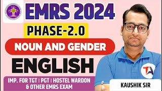 EMRS New Vacancy 2024  EMRS English  Noun and Gender  EMRS 2024 Preparation [upl. by Peony488]