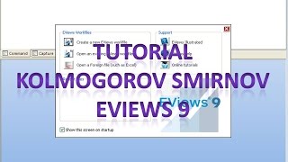 Tutorial Kolmogorov Smirnov EVIEWS 9 [upl. by Enelhtac]