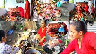 day 1 vlog mummy ke ghar ka chirenjivi Puja vlog  morning to evening routine [upl. by Ihel574]