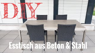 Eine Tischplatte aus Beton selber machen  DIY concrete tabletop [upl. by Betteann145]