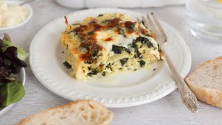 Shortcut Chicken And Spinach Lasagna Recipe [upl. by Dorreg]