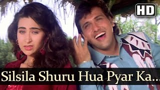 Silsila Shuru Hua Pyar Ka HD  Dulaara Songs  Govinda  Karisma  Alka Yagnik  Udit Narayan [upl. by Arnon]