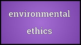 Environmental ethics Meaning [upl. by Assylem]