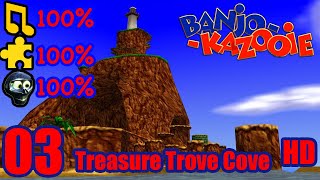 Banjo Kazooie HD 100 Walkthrough Part 3  Treasure Trove Cove [upl. by Olumor53]