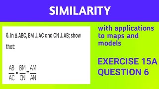 Icse board  Similarity Class 10th Ex 15A Ques 6 MessWithMaths [upl. by Huntington]