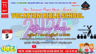 VBS AFTERNOON SESSION  NEW JERUSALEM PRAYER HOUSE GUNTUR VBS [upl. by Penney]