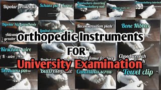 Orthopedic Instruments  final year mbbs University practical examination OrthopedicInstruments [upl. by Thurlough]