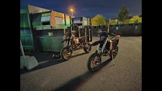 Night Ride amp 145 KMH Wheelie  2x KTM EXC 300 [upl. by Ammeg]