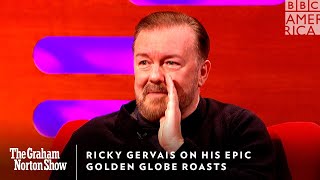 Ricky Gervais on His Epic Golden Globe Roasts 😂 Graham Norton Show  Fri  BBC America [upl. by Ainessey]