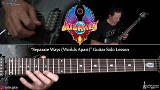 Separate Ways Worlds Apart Guitar Solo Lesson  Journey [upl. by Otxis]