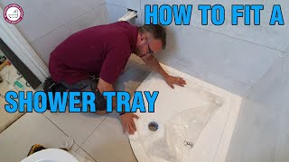 How to fit a shower tray  Tutorial  Video Guide  DIY  Bathroom Hacks [upl. by Ajssatsan930]