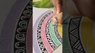 Draw an easy mandala with me 🎨🌈 art shorts colors drawing pastel [upl. by Ardrey807]