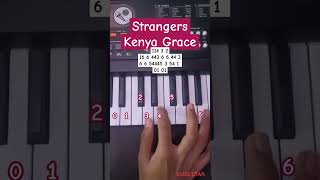 Strangers  Kenya Grace Easy Piano Tutorial viral shorts [upl. by Ellessig410]