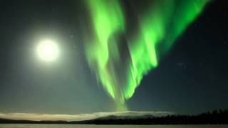 One night in Finnish Lapland with northern lights [upl. by Aidiruy]