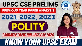 UPSC CSE Prelims 2024  Indian Polity Previous Year Paper Analysis amp Probable Topics  UPSC CSE 2024 [upl. by Ariaz]