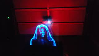 STAR WARS Darth Maul Sith Lair Temple Man Cave Hologram Projected On A Fog Machine [upl. by Benedix]