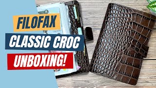 Highlight  Unboxing Filofax Classic Croc Personal Organiser [upl. by Okomot579]