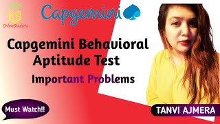 Capgemini Behavioral Ability test  Personality test  Tanvi Ajmera [upl. by Davilman883]